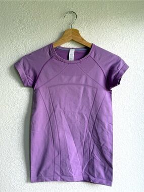 Ivivva by Lululemon Girls Shirt Purple Short Sleeve Athletic Size 10